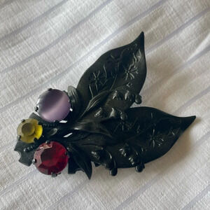 Rare JL Blin Leaf Brooch